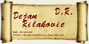 Dejan Rilaković vizit kartica